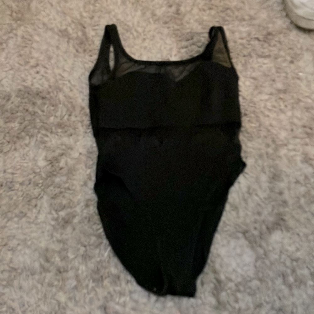 Black mesh bodysuit